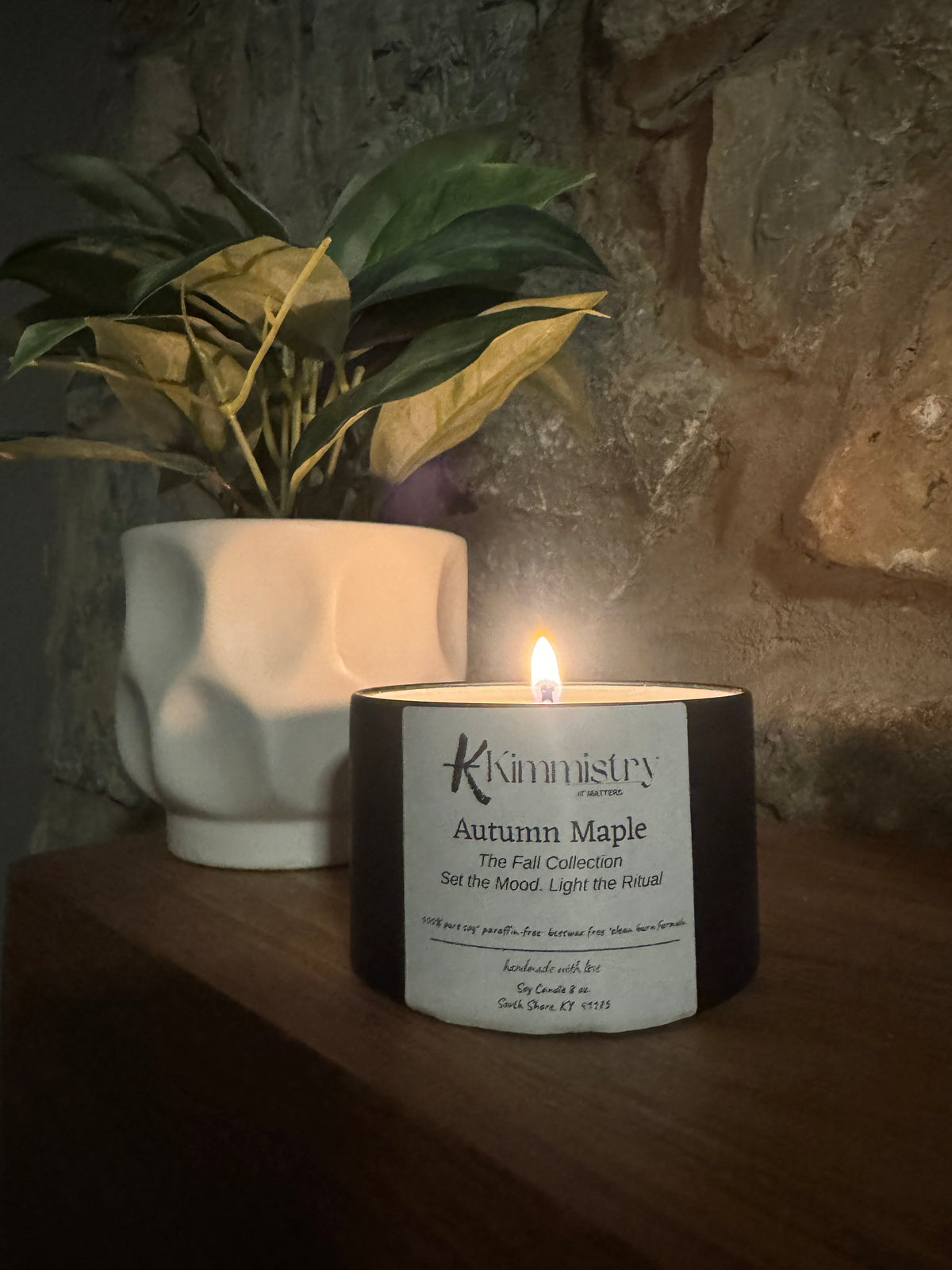 Kimmistry 8 oz Soy Candle — Black Tin