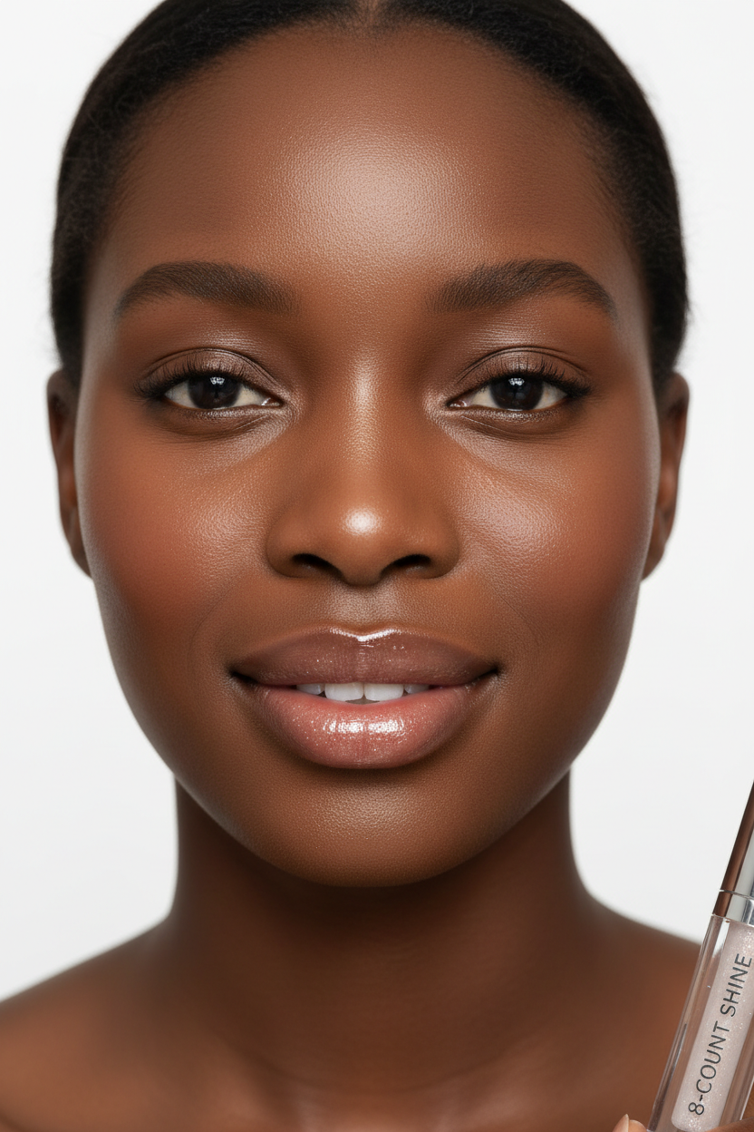 8-Count Shine on dark skin tone
